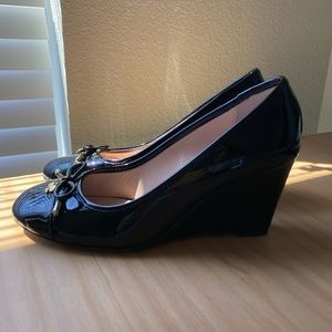Kate Spade Black Wedge Heels